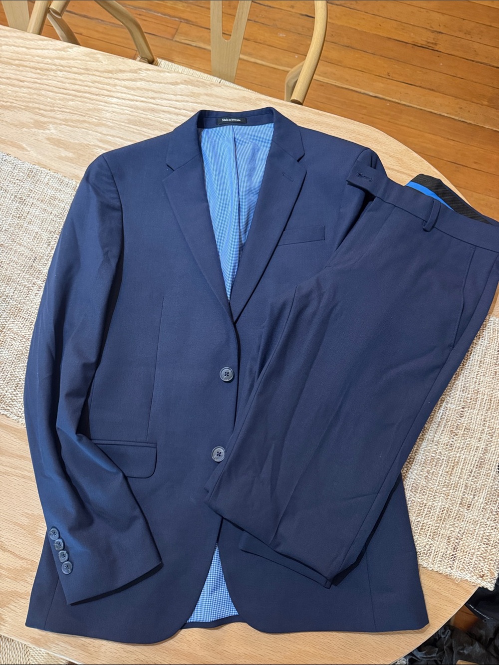 Slim Fit Navy Men's Suit Jacket & Pants